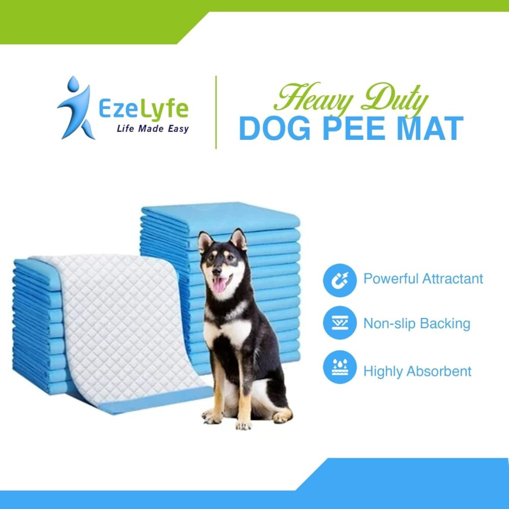 EzeLyfe Pet Training Pads for Puppy, Dogs & Cats 60 x 90cm Non-Toxic, Disposable, Super Absorbent Leakproof, 5-Layer Design (Pack of 25) - Image 4